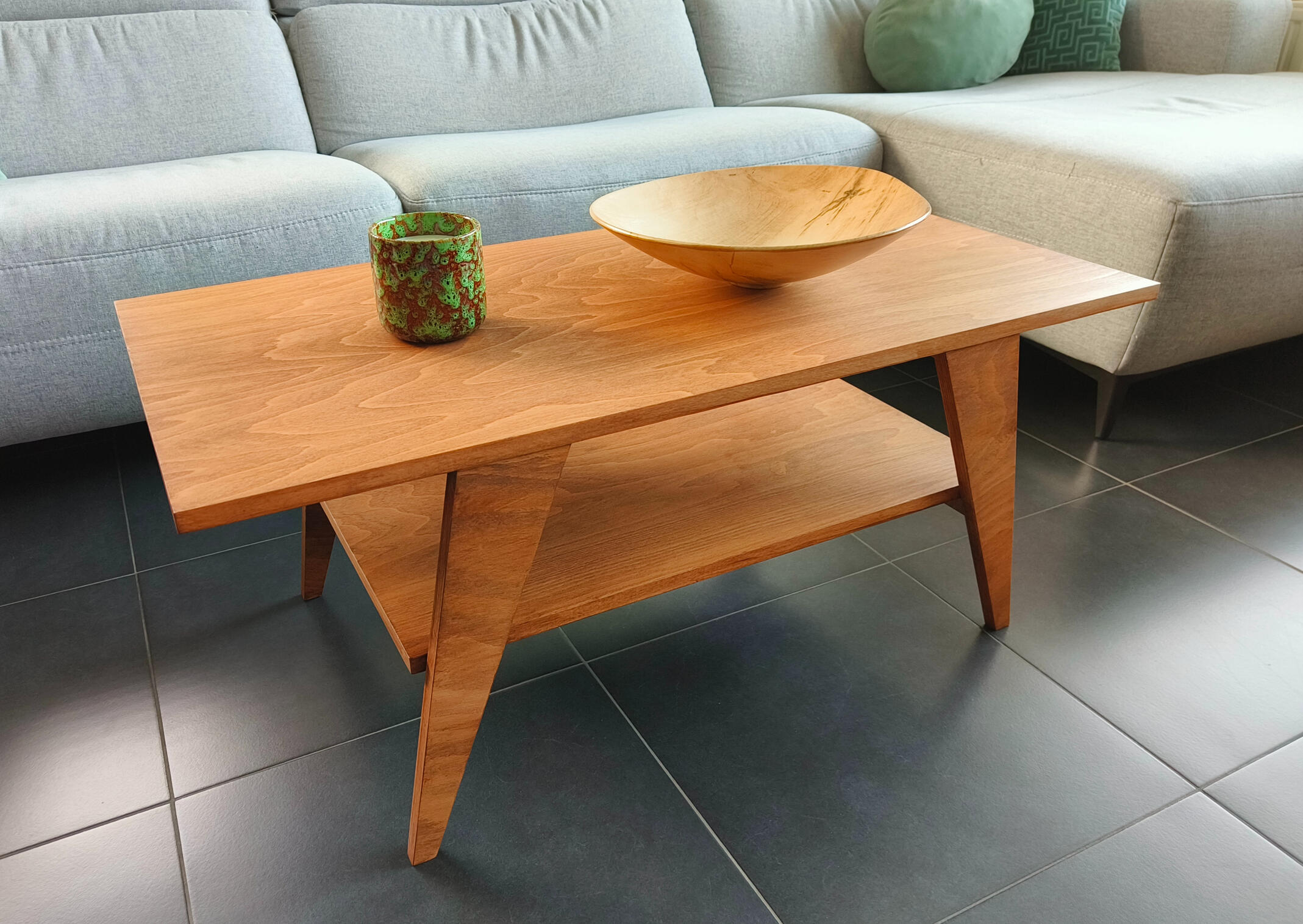 Houten salontafel Houten salontafel