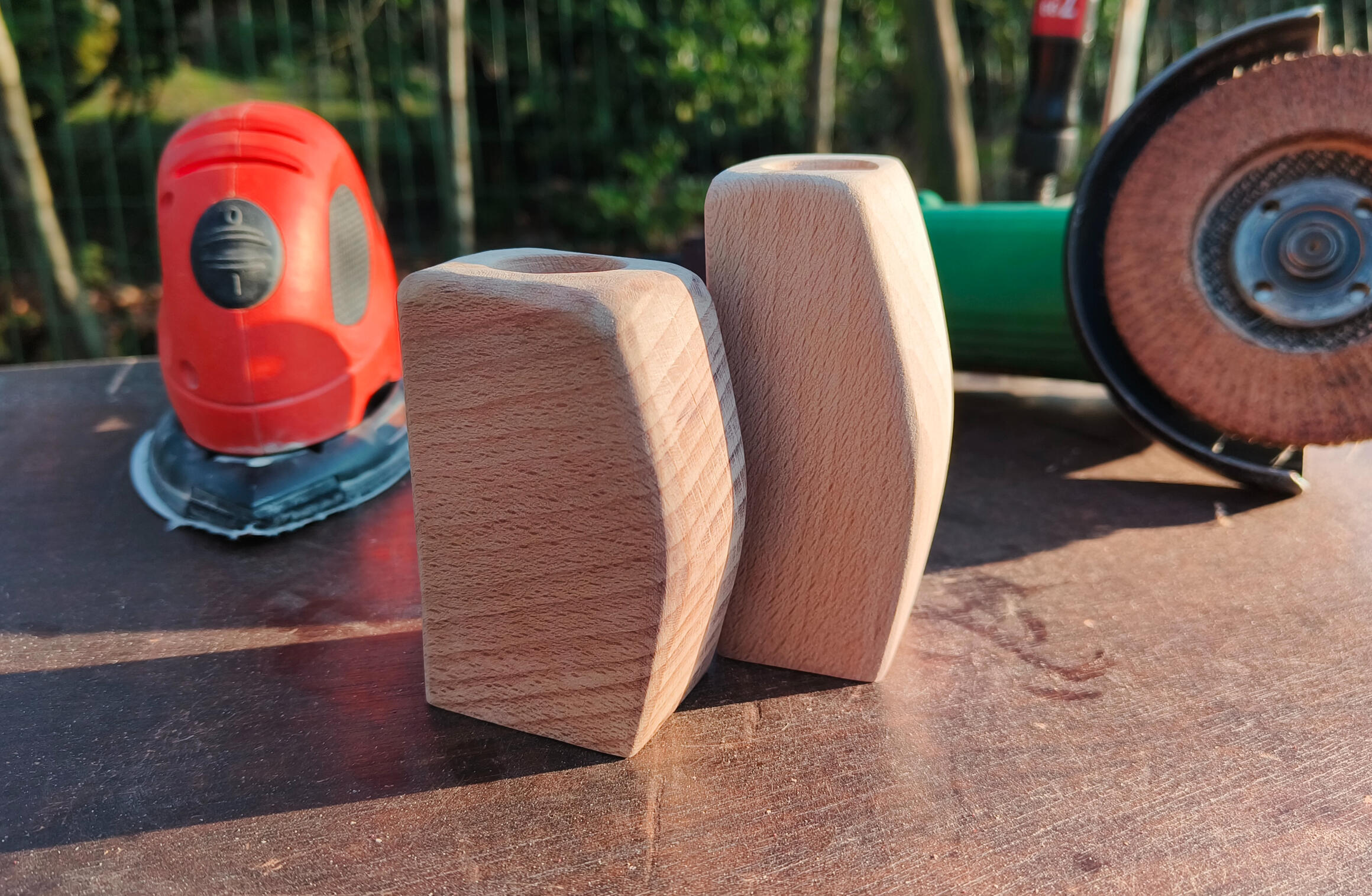 Vlak voor de eerste laag olie.