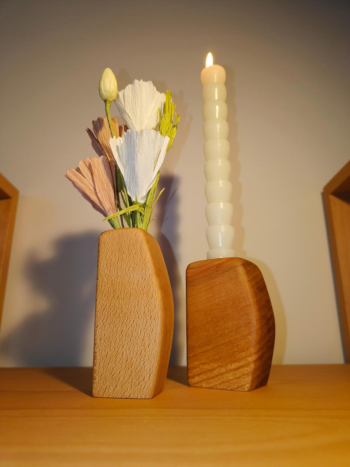 Houten vaasjes